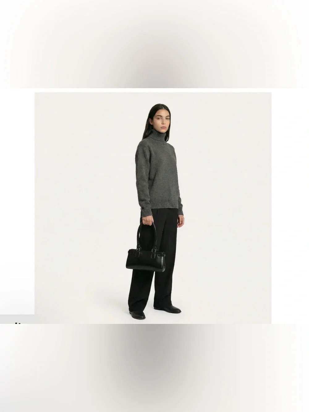 Sam And Libby Onyx Belted satchel Bag. Black.
